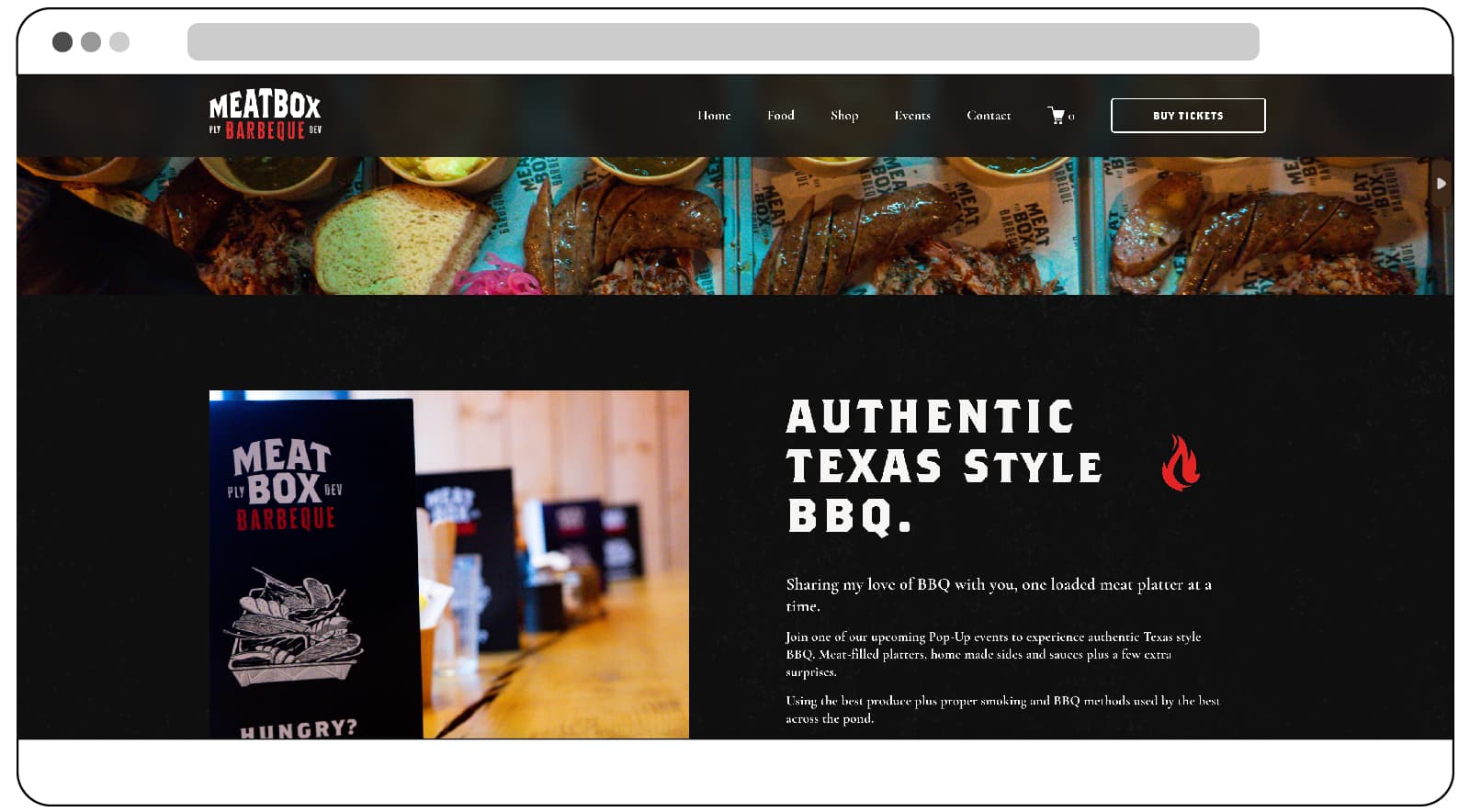 Website design for Meatbox BBQ